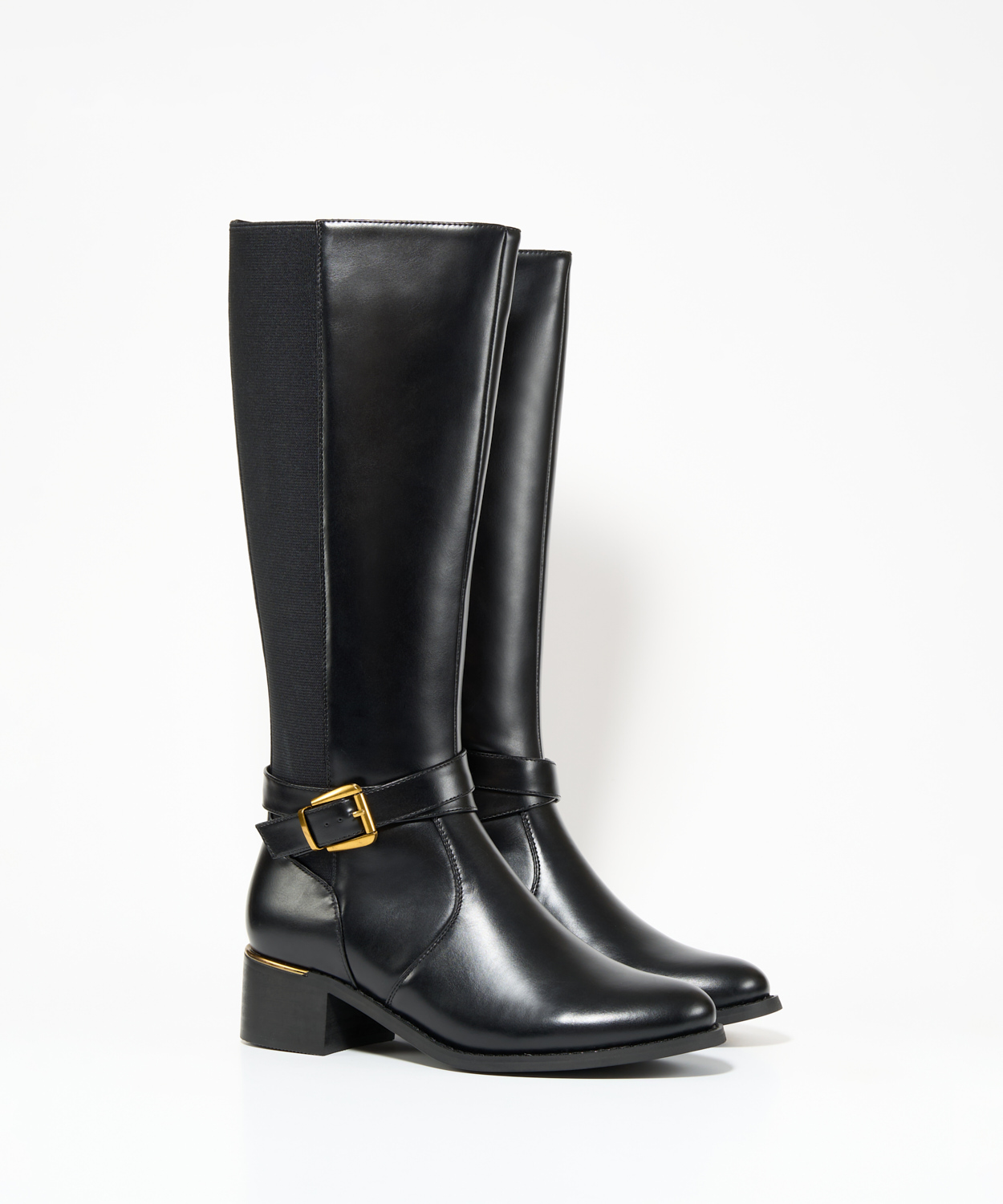 Bota alta tac&oacute;n adorno image number null